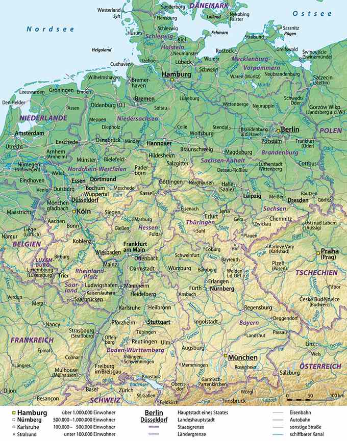 Almanya Fiziki Haritası