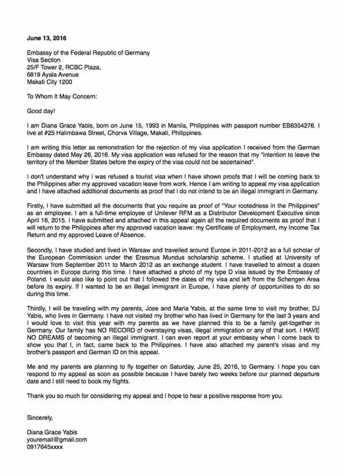 Almanya Turistik Vize Reddi İtiraz Dilekçesi Örneği