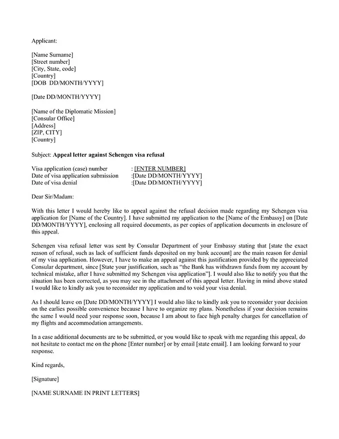 Almanya Vize Reddi İtiraz Dilekçesi Örneği