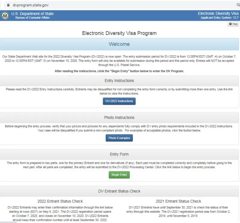 ABD Çeşitlilik Vizesi Programına Kayıt