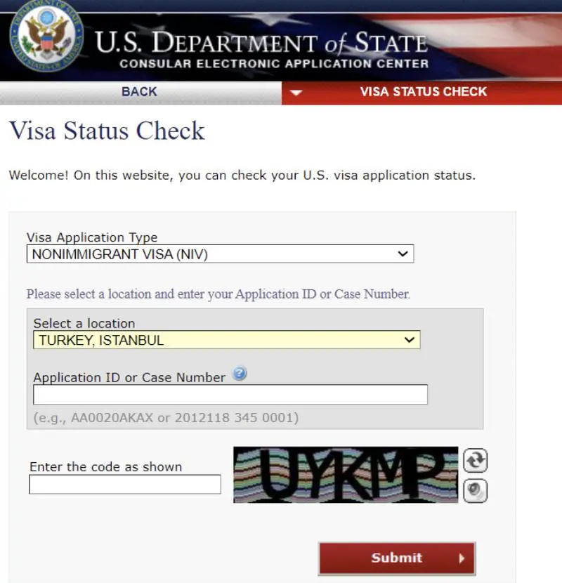 Amerika Vize Takip ve Sorgu Ekranı