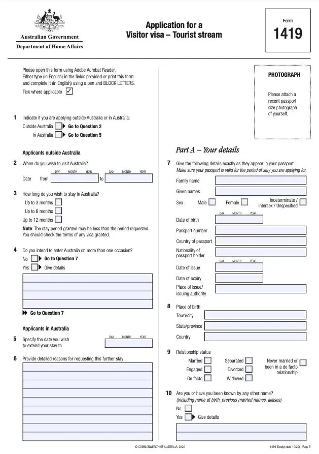 Avustralya Vize Formu Nasıl Doldurulur?