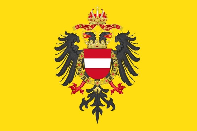 1685-1740 tarihleri arasında Avusturya Bayrağı