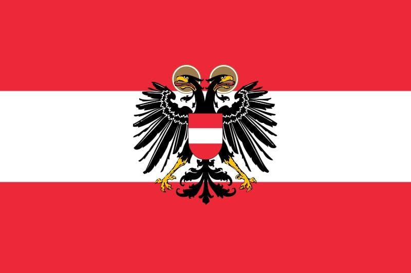 1936-1938 yılları arasında kullanılan Avusturya bayrağı
