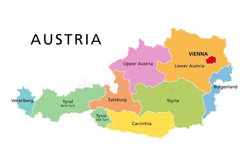 Avusturya Eyalet Haritası