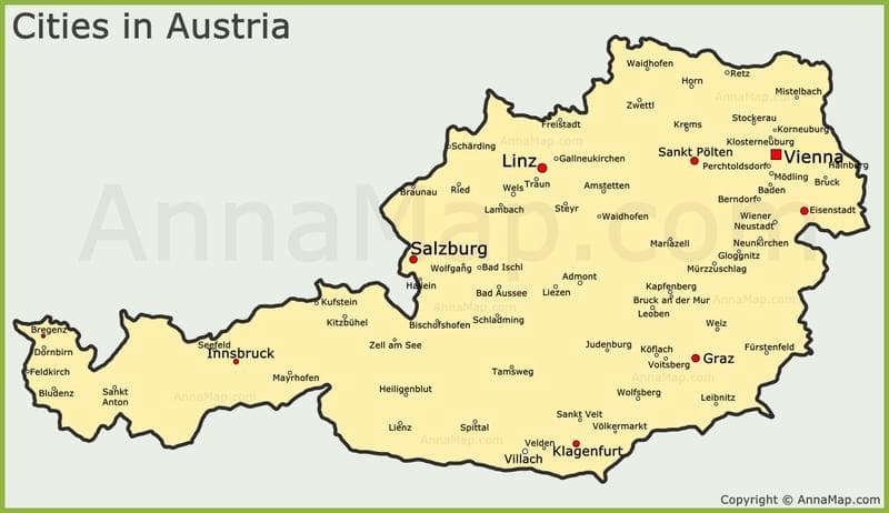 Avusturya Şehirleri Haritası Nasıldır?