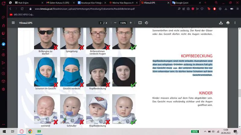 Avusturya Vizesi Fotoğrafında Başörtü Kullanımı
