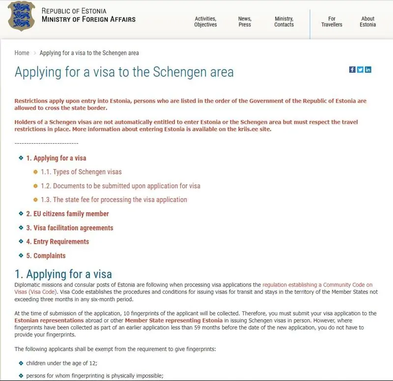 Estonya Göçebe Vizesi Başvuru Formu #1