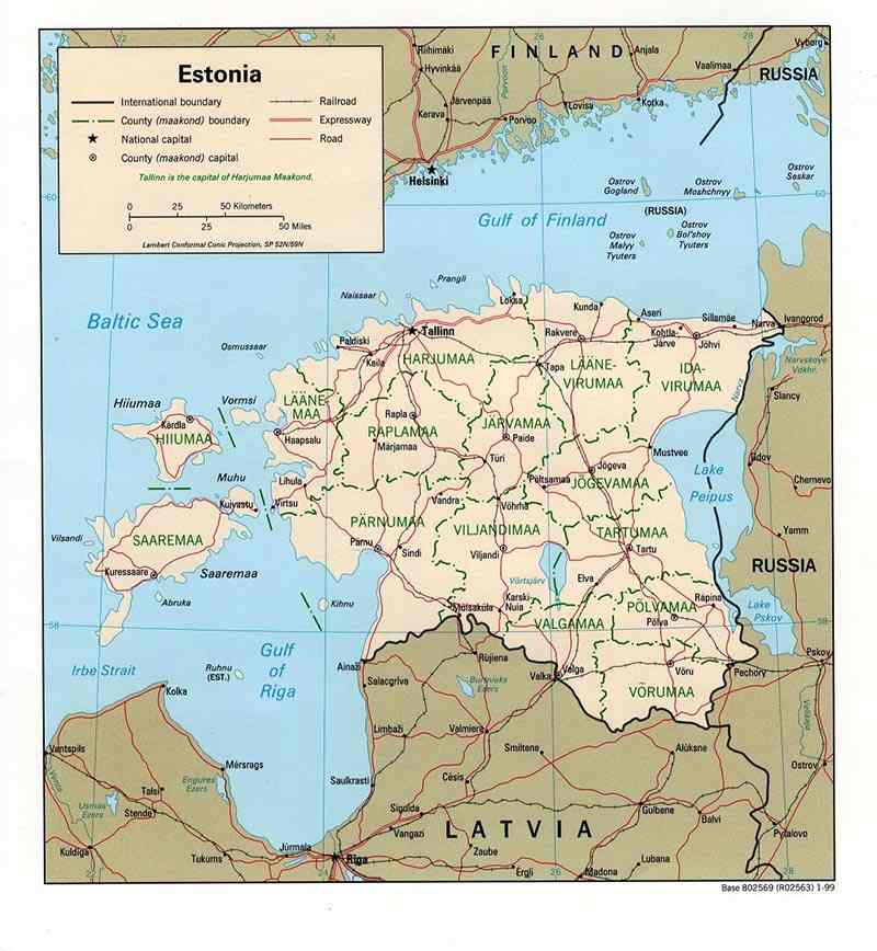 Estonya Haritası