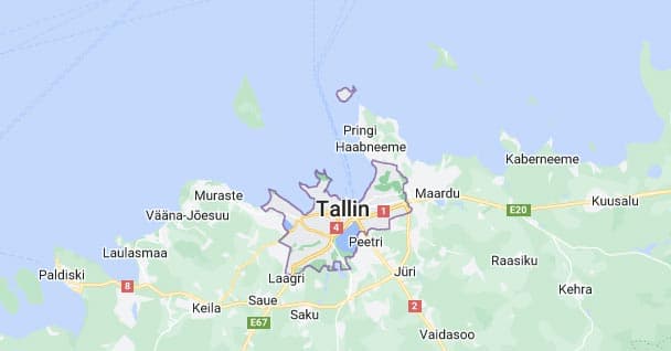 Harita Üzerinde Tallinn Estonya