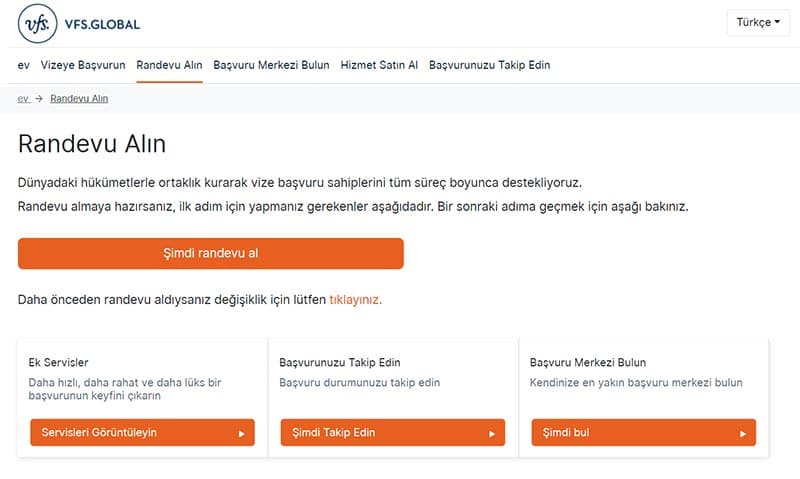 VFS Global Estonya Randevu Alma