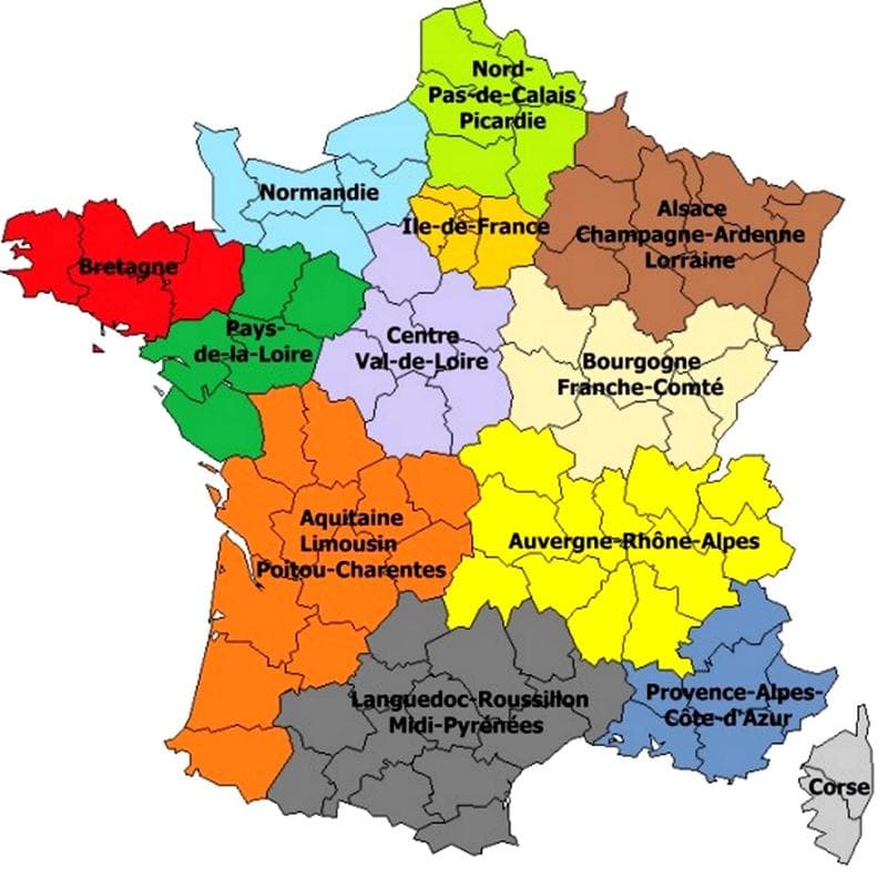 Fransa Bölge Haritası Nasıldır?