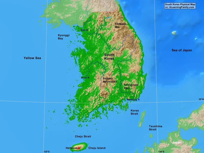 Kore’nin Fiziki Haritası Nasıldır?