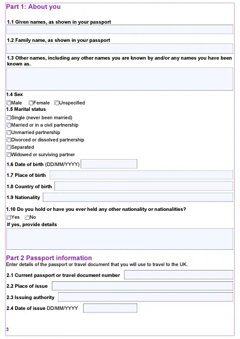 İngiltere VAF2 Vize Formu Nedir?