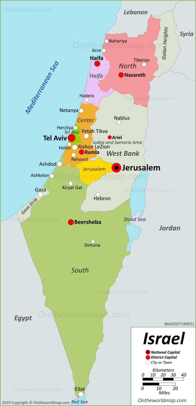 İsrail Devleti Siyasi Haritası Nasıldır?