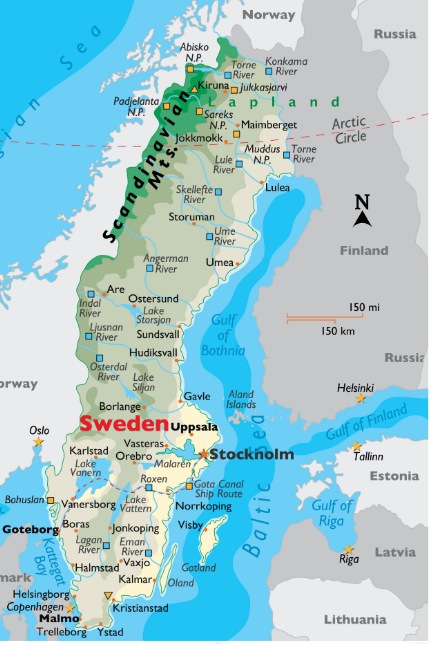 İsveç Şehirleri Haritası Nasıldır?