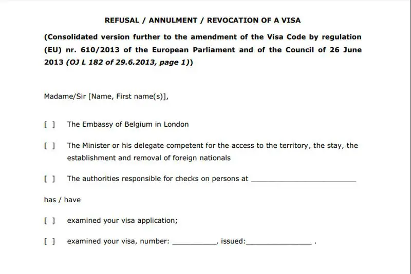 İsveç Vize Reddi Formu Nedir?