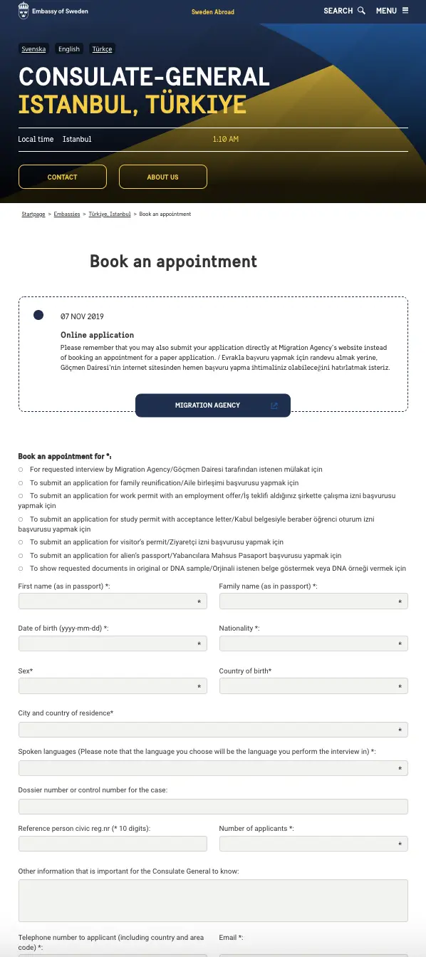 Öğrenci Vizesi için İsveç Konsolosluğu'ndan Randevu Nasıl Alınır?