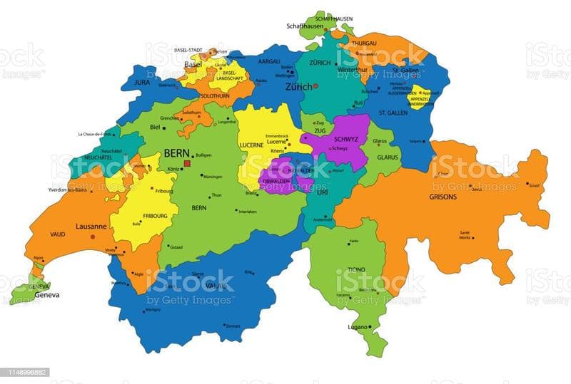 İsviçre Haritası Görseli