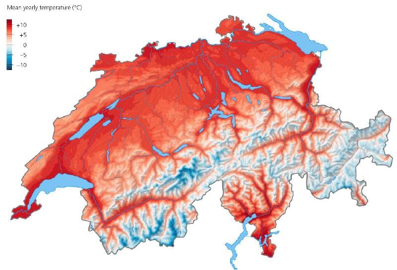 İsviçre İklim Haritası