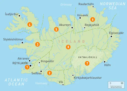 İzlanda Haritasında Reykjavik