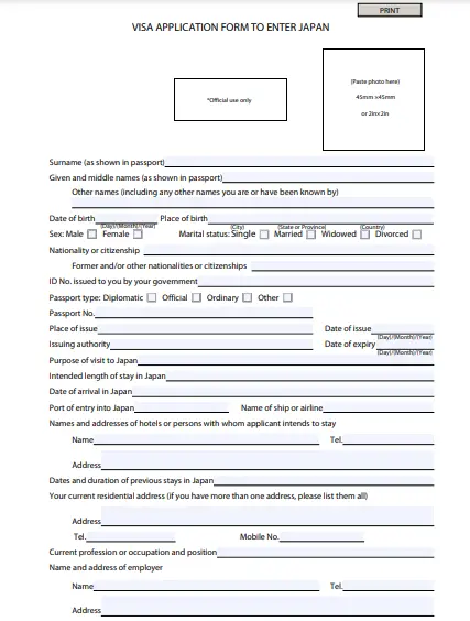 Japonya Vize Formu Nereden İndirilir?
