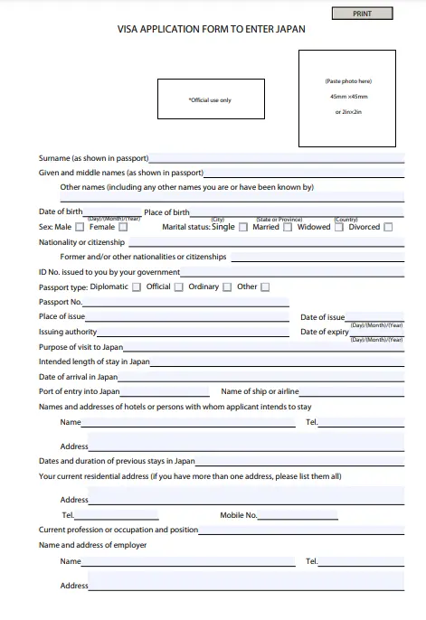Japonya Vizesi Başvuru Formu Nasıl Doldurulur?