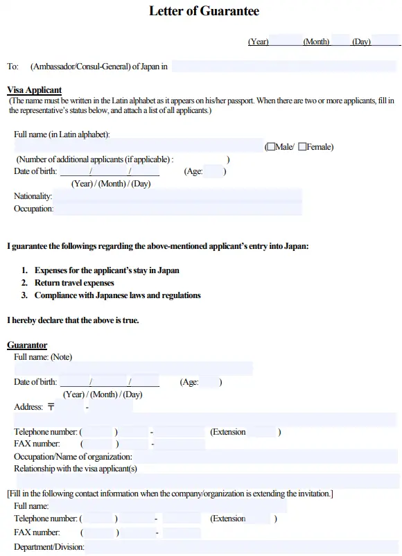 Japonya Vizesi için Sponsor Mektubu Nasıl Hazırlanmalıdır?
