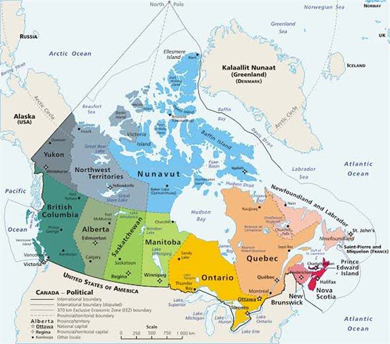 Kanada Fiziki Haritası
