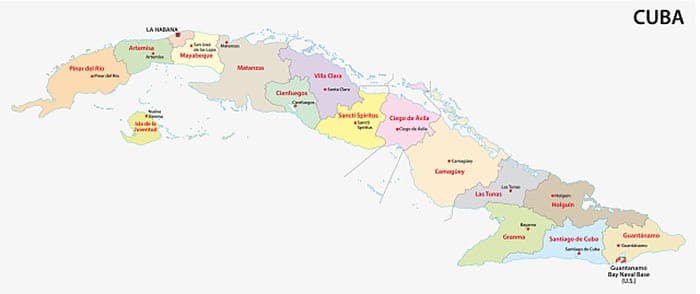 Küba İdari Haritası