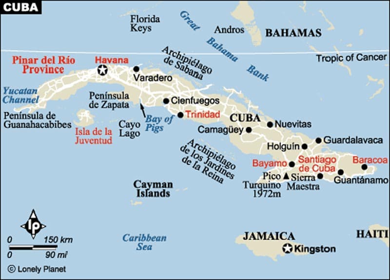 Küba Siyasi Haritası