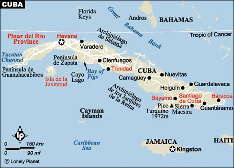 Küba Siyasi Haritası