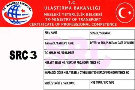 Litvanya Şoför Vizesi İçin Mesleki Yeterlilik Belgesi (SRC3)