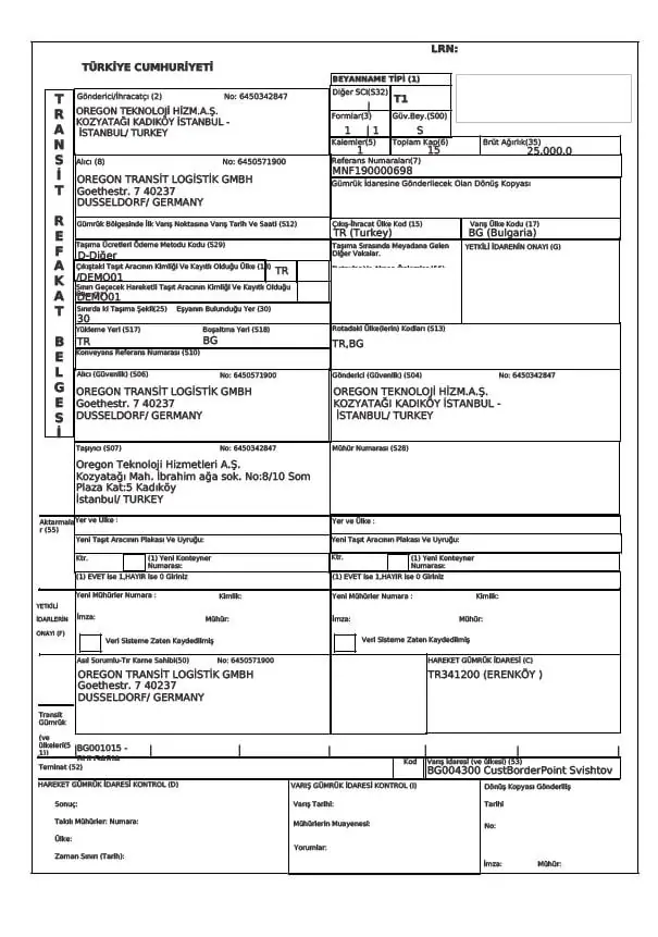 Litvanya Şoför Vizesi İçin Transit Refakat Beyannamesi