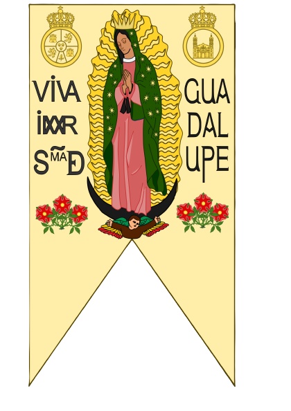1810 yılında kullanılan Meksika bayrağı