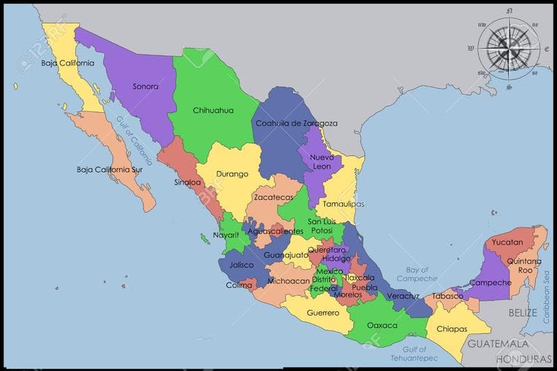 Meksika Eyalet Haritası Nasıldır?