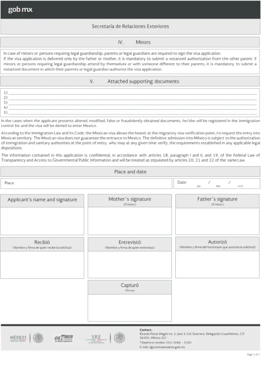 Meksika Öğrenci Vizesi Başvuru Formu Nasıl Olmalı? #2