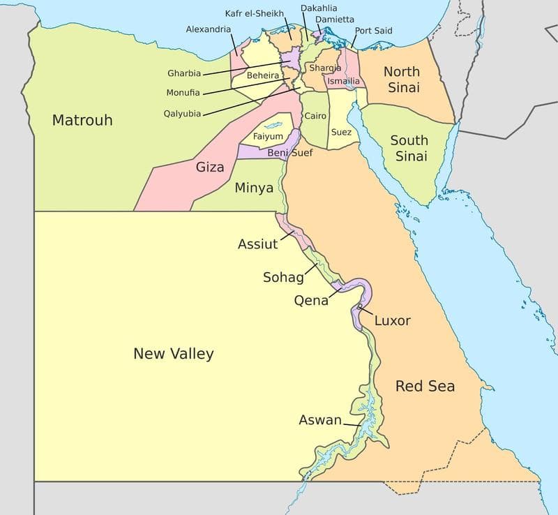 Mısır Vilayetleri Haritası Nasıldır?