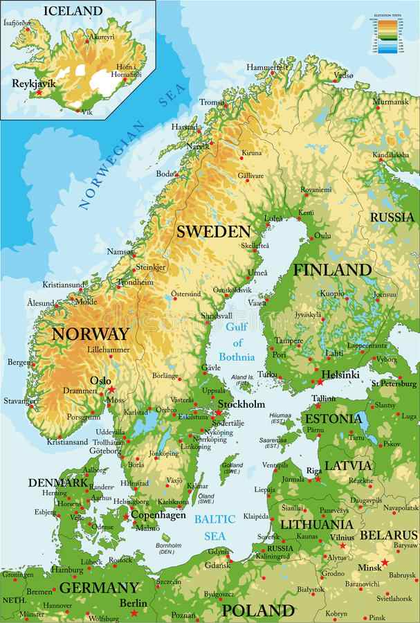 Coğrafi Norveç Haritası Nasıldır?