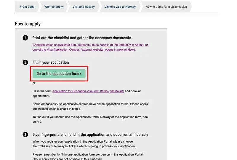 Norveç Vize Formu Nasıl Doldurulur 11