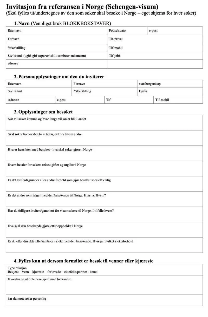 Norveç Vizesi için Davet Mektubu Nasıl Olmalıdır?