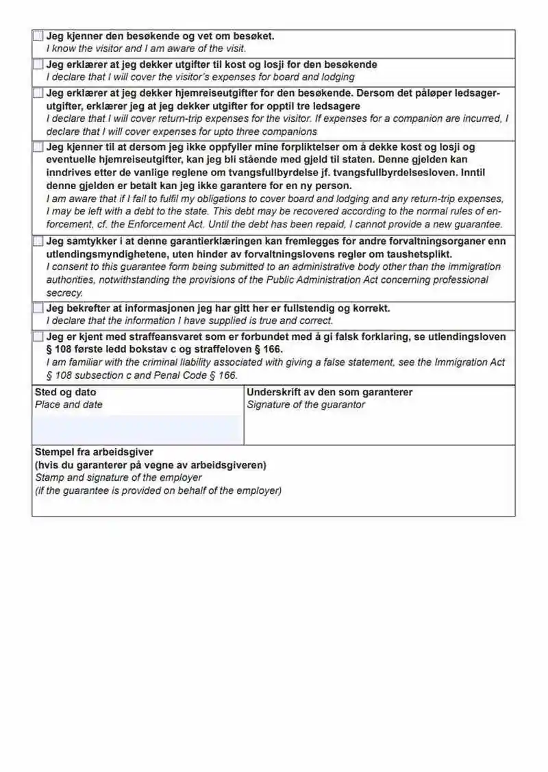 Norveç Vizesi İçin Sponsor Dilekçesi Örneği Nasıldır 2