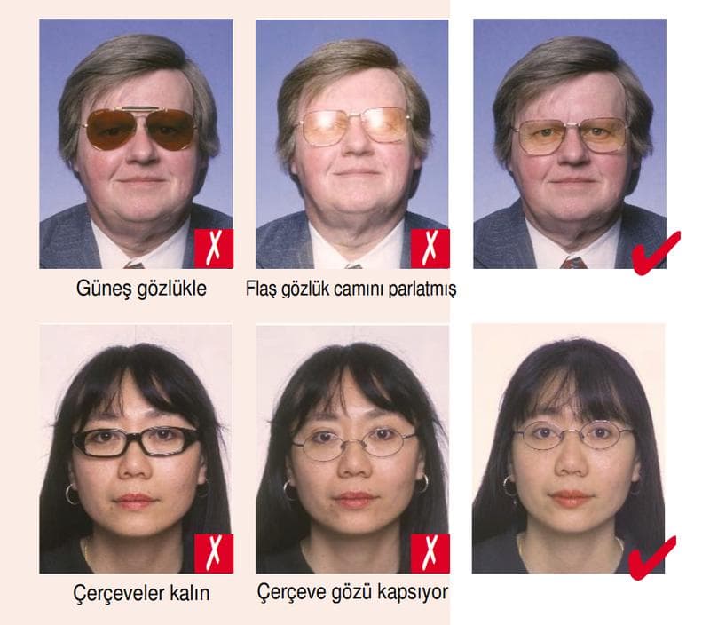 Polonya Vizesi Fotoğrafında Gözlük Kullanımı
