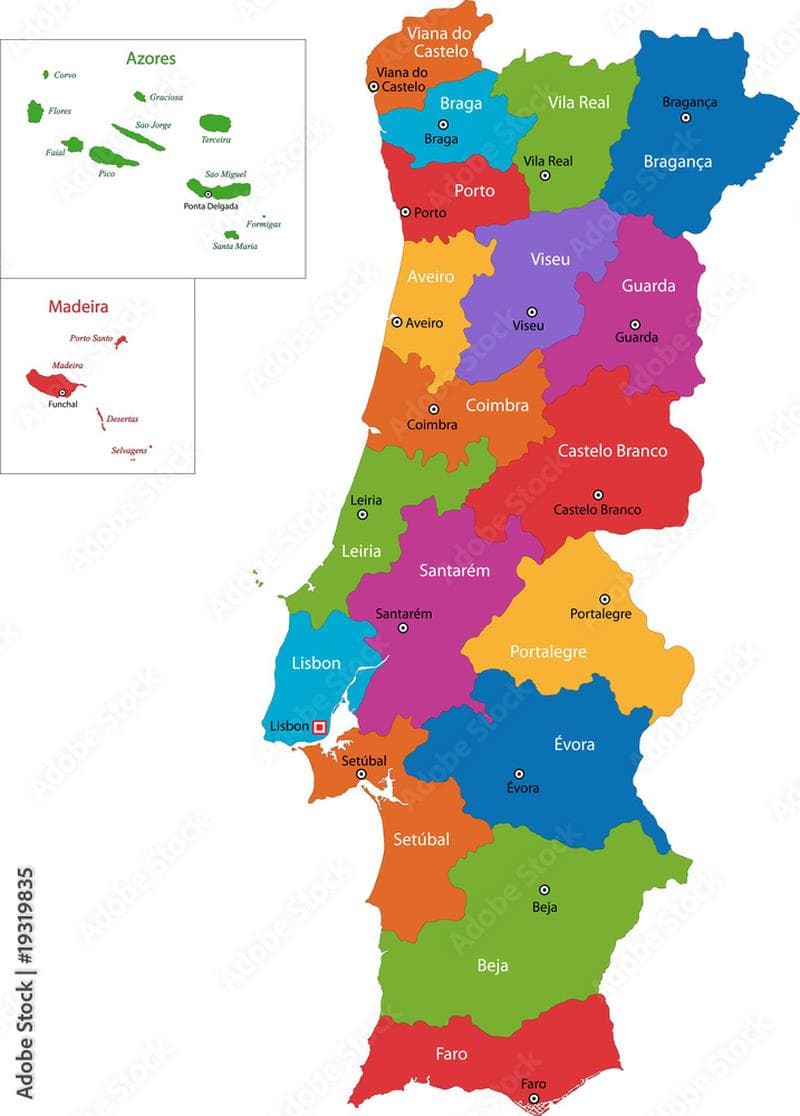 Portekiz Eyalet Haritası Nasıldır?