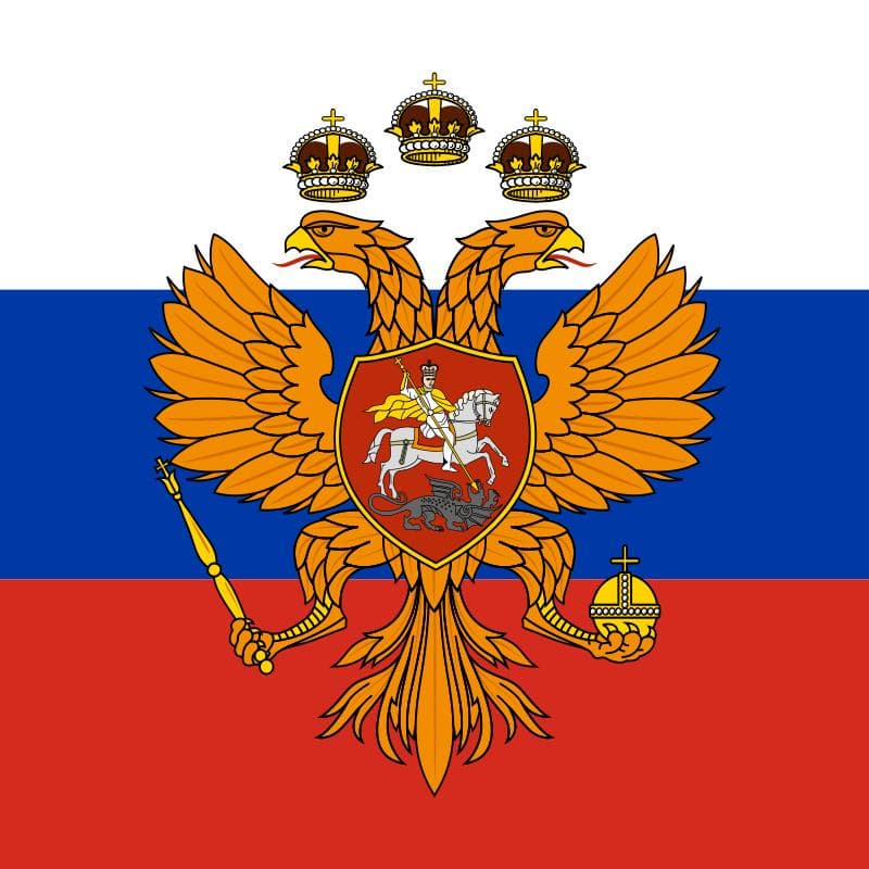 1547-1721 yılları arasında kullanılan Rusya Çarlığı bayrağı