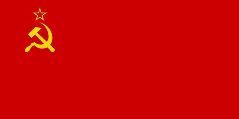 1922-1991 yılları arasında kullanılan Sovyet Rusya bayrağı