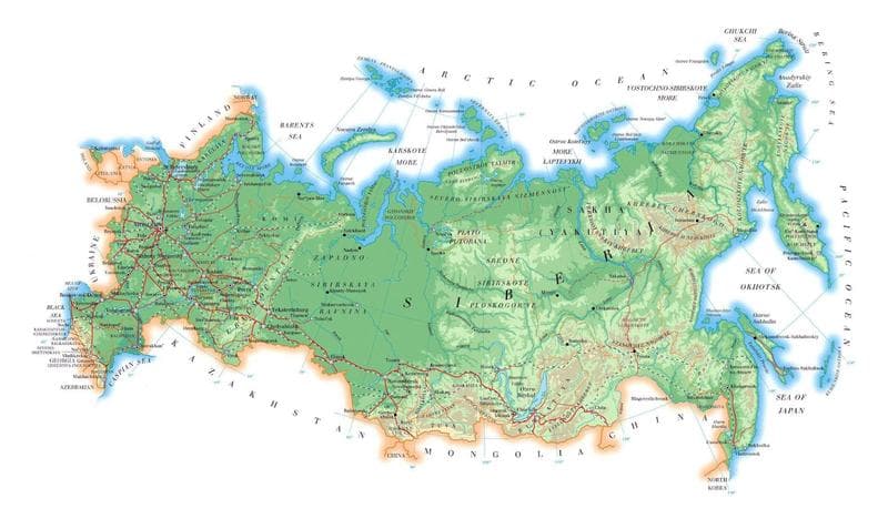Rusya Fiziki Haritası Nasıldır?