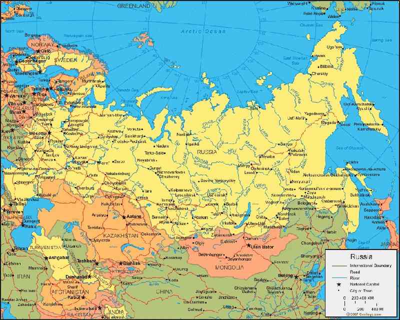 Rusya Şehir Haritası Nasıldır?