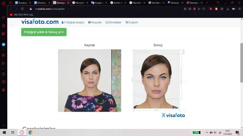 Slovenya Vize Fotoğrafının Ölçüsü Nedir?